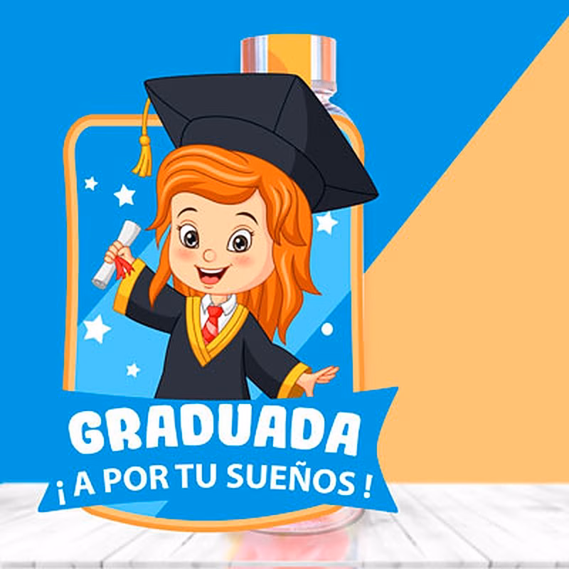 Botella de chuches para niña graduada - foto 2