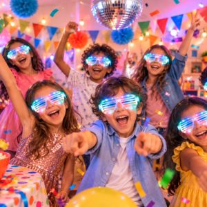 Gafas LED multicolor luminosas para fiestas y eventos infantiles