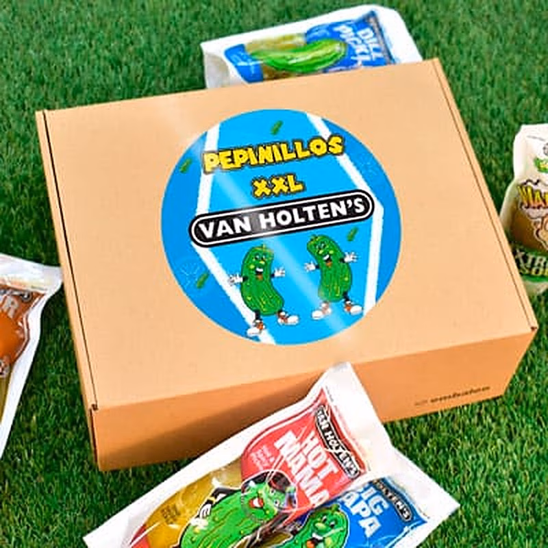 Caja regalo de pepinillos Van Holtens´s.
