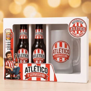 Estuche de cerveza y jarra regalo para atléticos