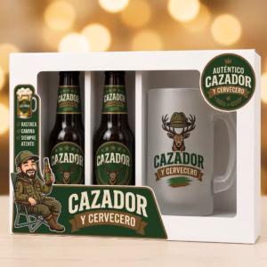Estuche de cerveza y jarra regalo para cazadores