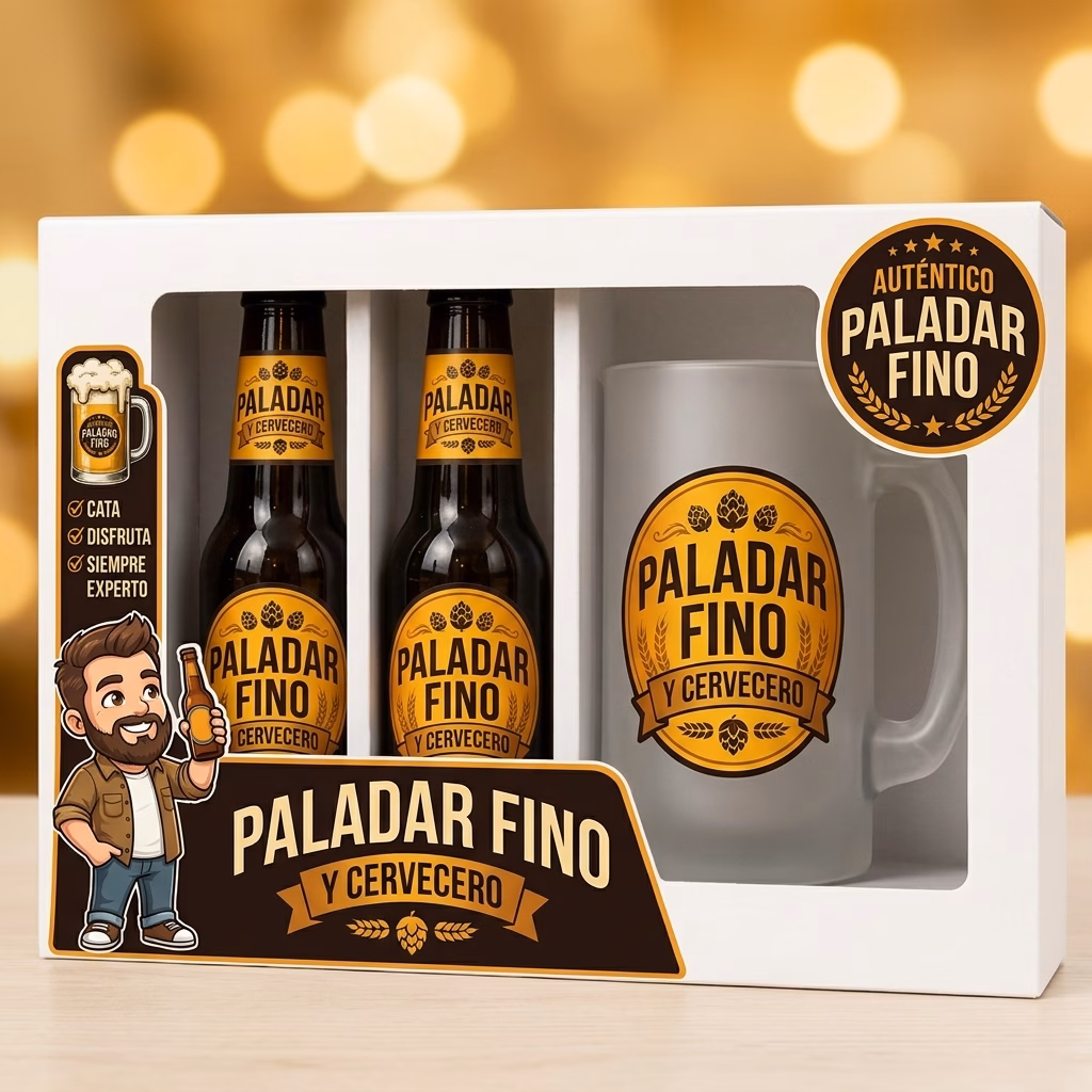 Estuche de cerveza y jarra regalo para cerveceros