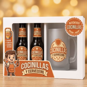 Estuche de cerveza y jarra regalo para cocineros aficionados