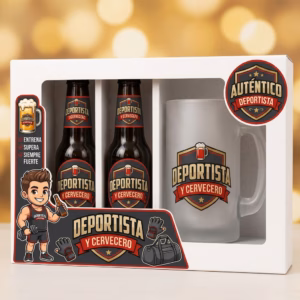 Estuche de cerveza y jarra regalo para gimnasio