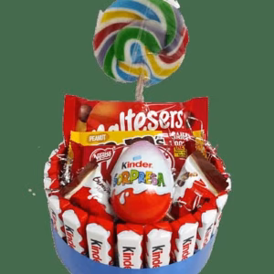Tarta Kínder y Piruleta Iris 350 gr